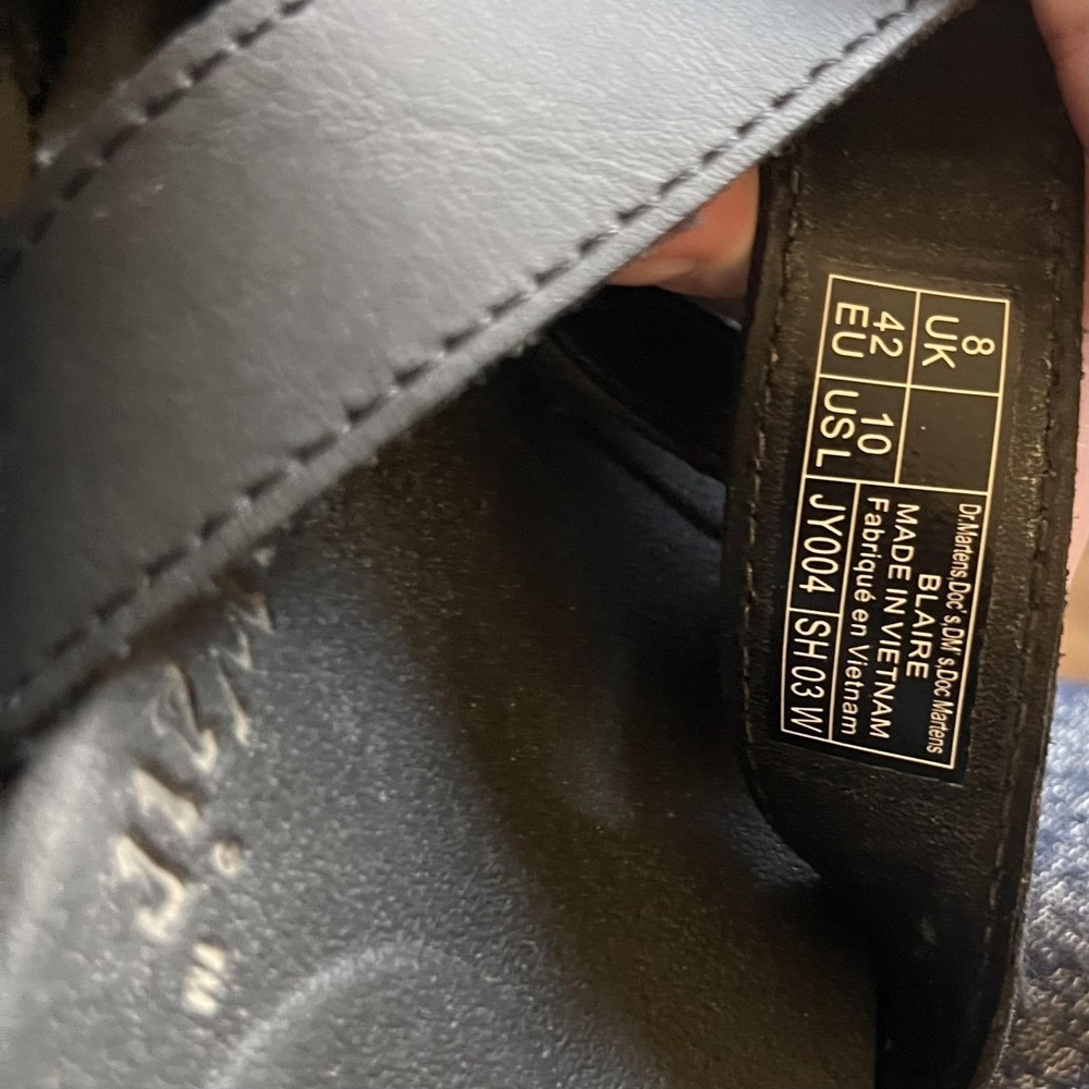 Dr. Martens Blaire Shoes Womens Size 10 Sandals Black Leather Gladiator Platform - Picture 5 of 6